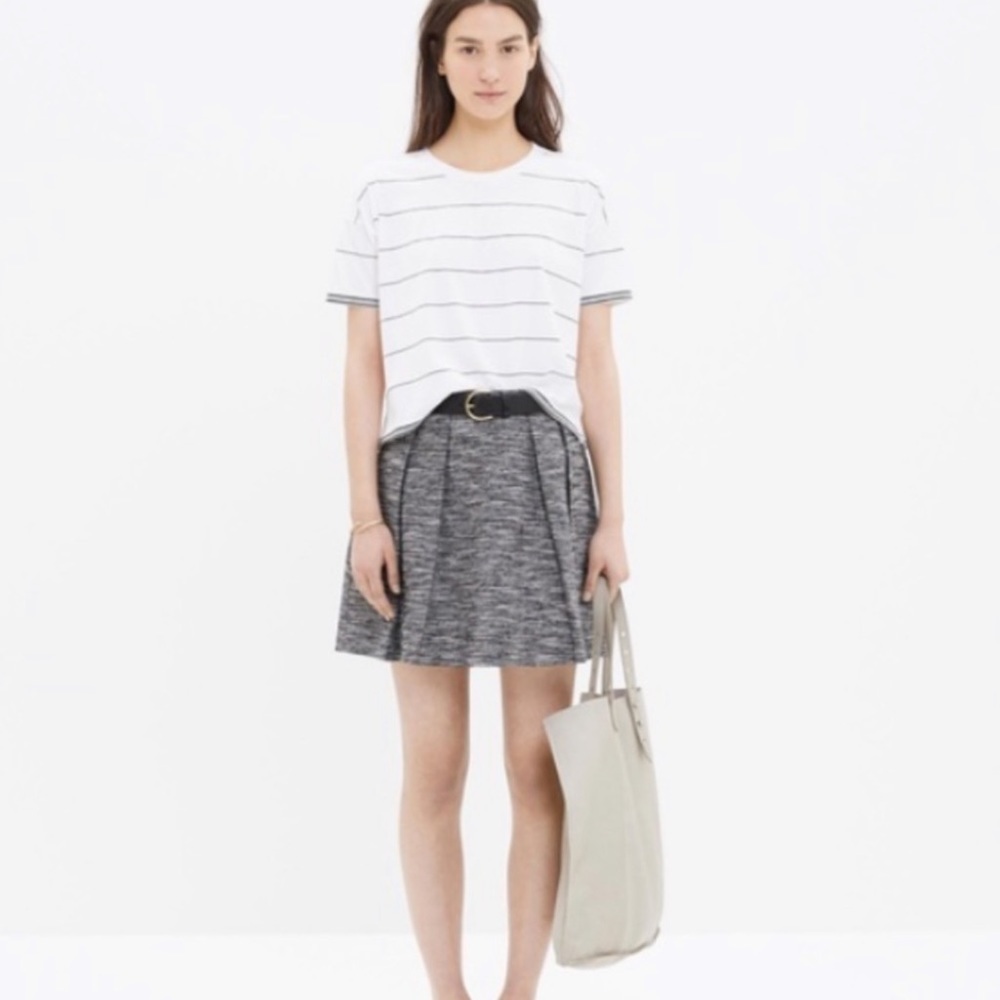 Madewell Gray Pleated Mini Skirt Size 2